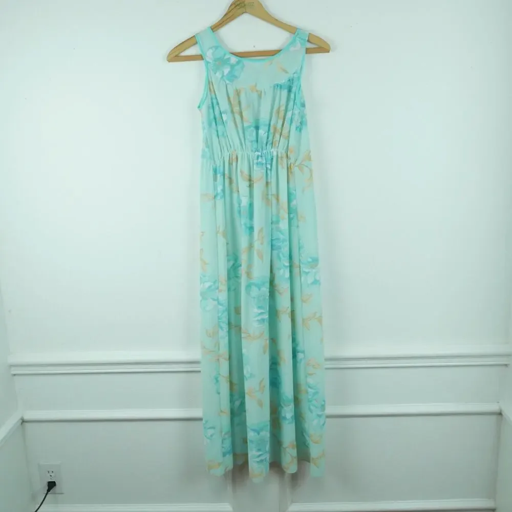 Vintage 32 XS Nightgown Pastel Blue Floral Dainty Fairy Ethereal Coquette 70s - Picture 8 of 10